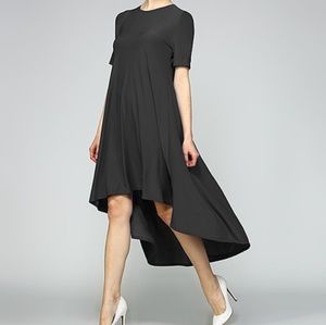 SOLO LA FE BLACK HIGH LOW DRESS